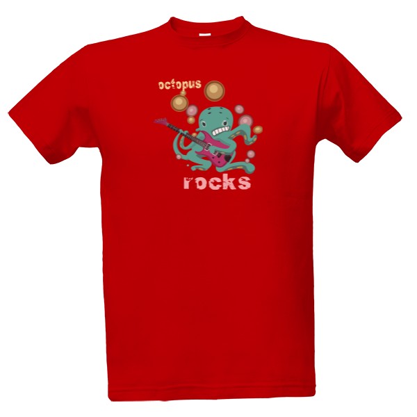 Tričko s potiskem Octopus Rocks